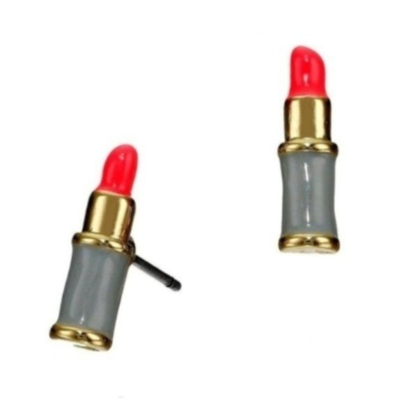 NWT Kate Spade Kiss and Make Up Lipstick Earrings - Picture 1 of 3